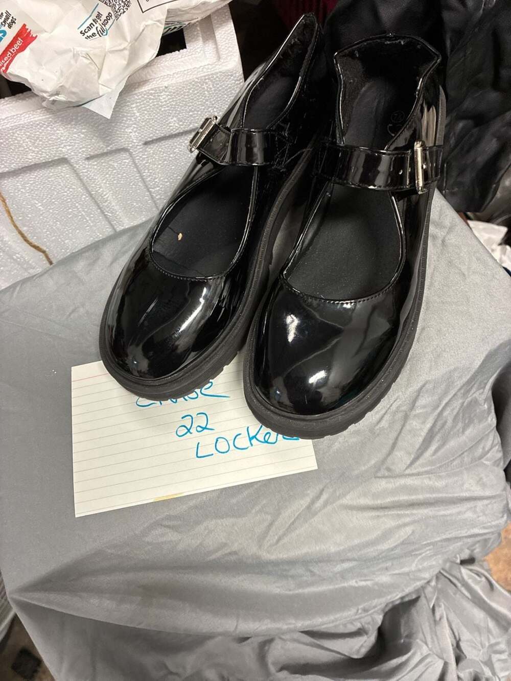 Forever Black Patent Mary Jane Platform Shoes